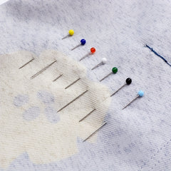 25pcs Colorful Fabric Sewing Needles Straight Quilting Glass Tip