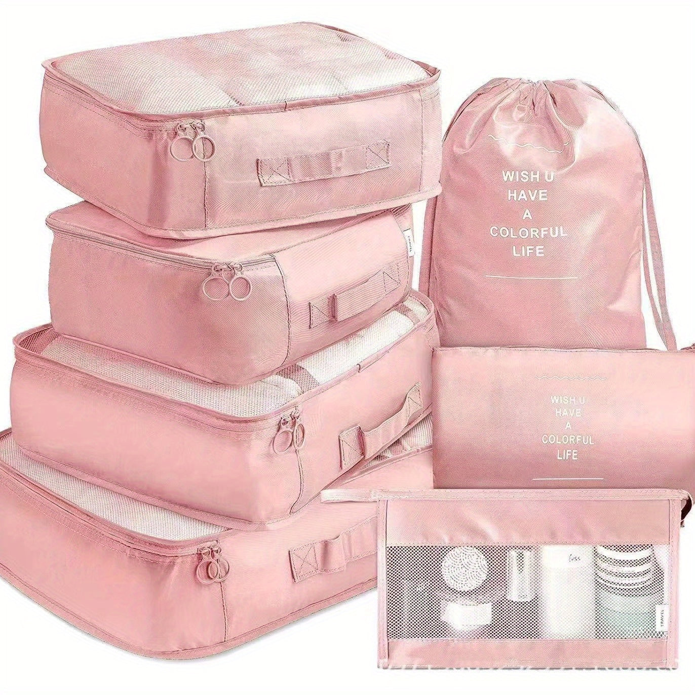 7-Piece Travel Storage Bag Set for Clothes Luggage Sorting