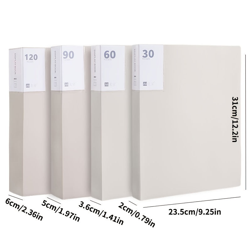 4pcs Gray Waterproof Archive Folder A4 Size Thickened File Bag