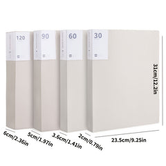 4pcs Gray Waterproof Archive Folder A4 Size Thickened File Bag