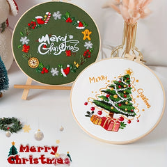 Christmas Embroidery Kit Cross Stitch Kit For Beginners Adults 3 Pack