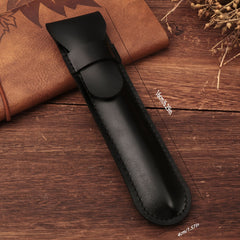Retro PU Pencil Case Business Portable Pen Cover Flip Storage