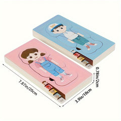Wooden Anatomy Learning Puzzle Educational Toy for Boys & Girls