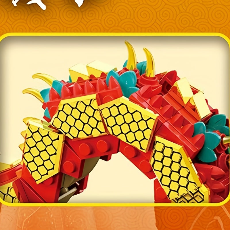 1000 pcs Golden Dragon Jigsaw Puzzle Kit ABS Plastic DIY Model