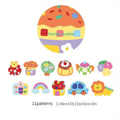 Creative Bear Tape Journal Index Stickers DIY Decoration Stickers