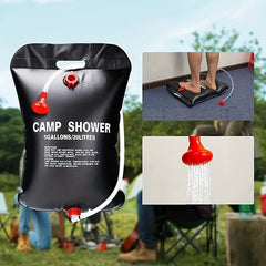 20L Camping Shower Bag with Solar Heater 5 Gallon Capacity