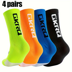 4 Pairs Quick Dry Cycling Socks for Sports