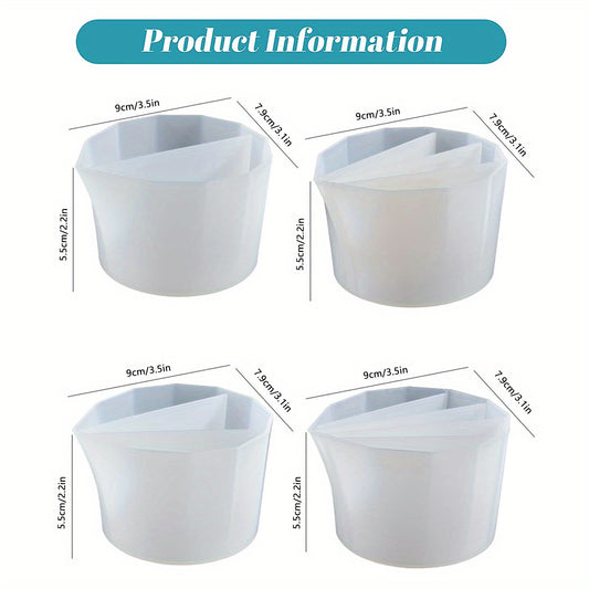 Silicone Split Cups 4 Pcs Resin Mixing Cups Fluid Art
