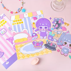 Foam Puff Doll DIY Dressing Show Stickers - DIY Decoration Stickers
