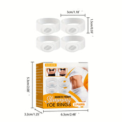 2 Pairs Silicone Magnetic Toe Rings - Slimming Toe Rings & Separators