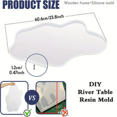 Resin Table Mold Set 96 Cm Silicone Tray Molds With Legs