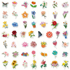 100pcs Flower Stickers Waterproof Vsco Stickers Pack