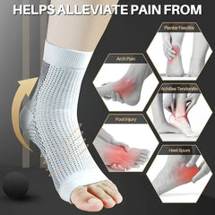 3 Pairs Toeless Compression Socks Plantar Fasciitis Ankle Sleeves