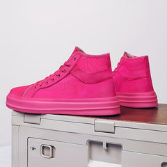 High-Top Canvas Shoes Men's Sneakers Lace-Up Flats