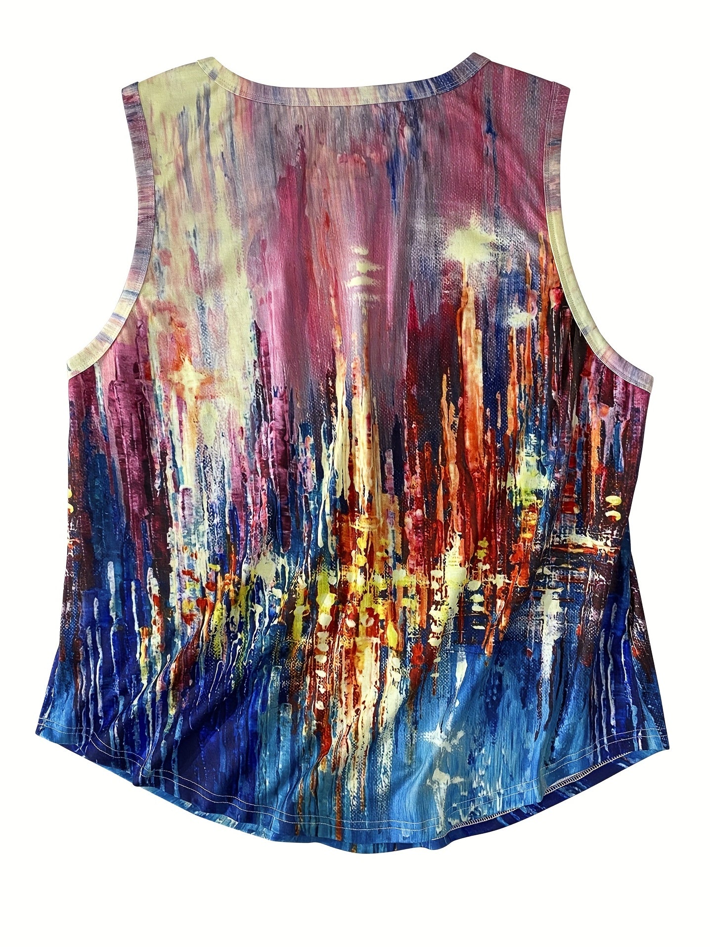 Casual Tank Top Round Neck High Stretch Tank Top