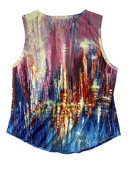 Casual Tank Top Round Neck High Stretch Tank Top