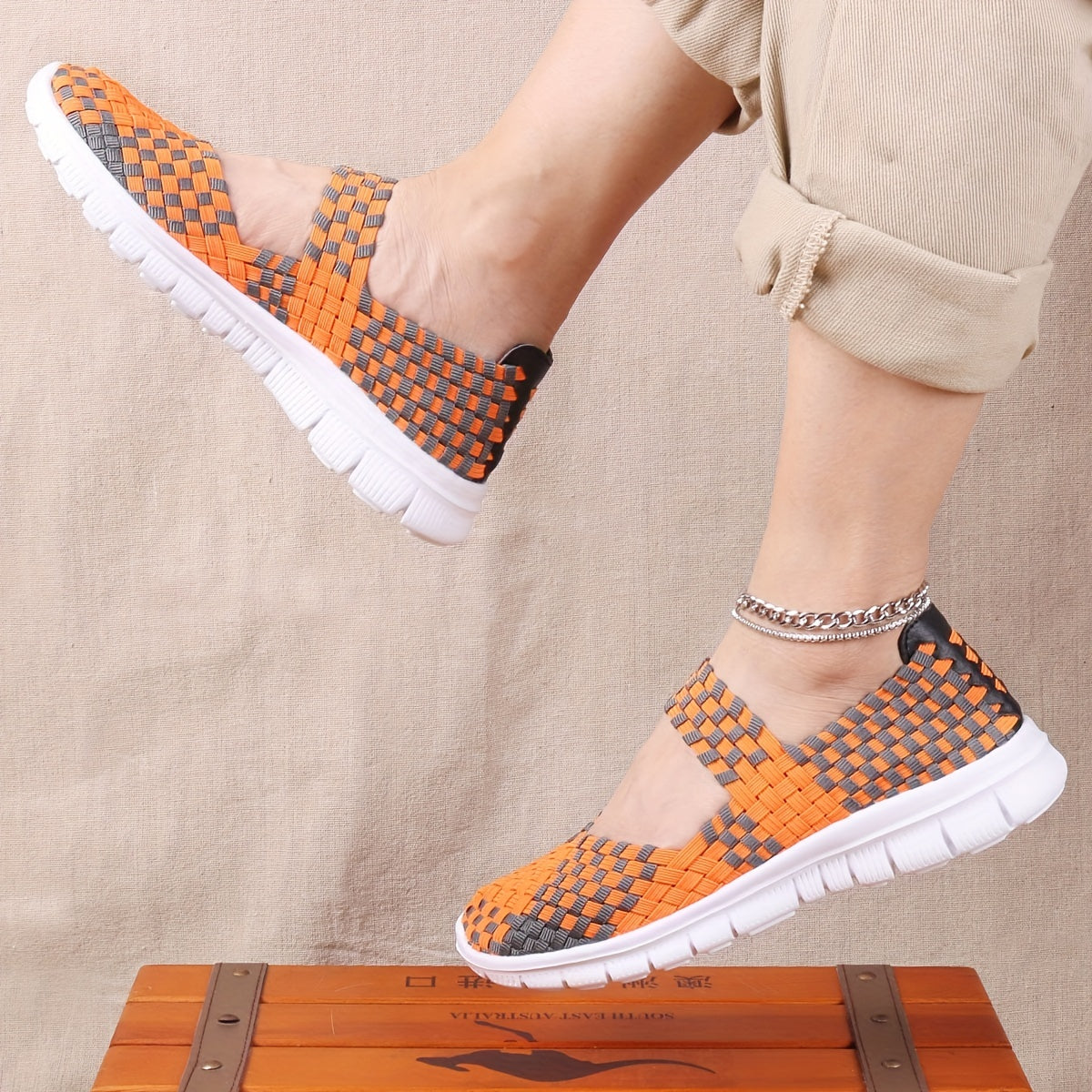 Braided Slip On Flatform Shoes Women's Casual Comfy Outdoor Versatile Shoes