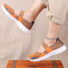 Braided Slip On Flatform Shoes Women's Casual Comfy Outdoor Versatile Shoes