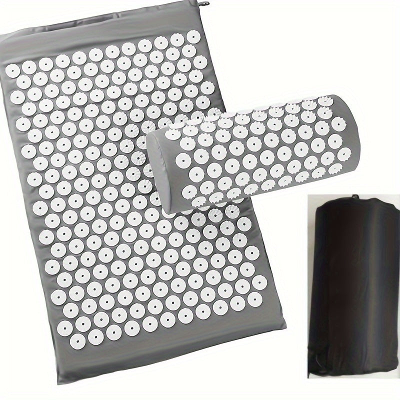 Acupressure Yoga Mat Set with Massage Pillow - Relieve Stress & Pain