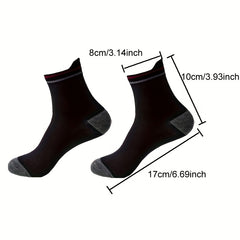 Men's Breathable Block Crew Socks - 3 Pairs