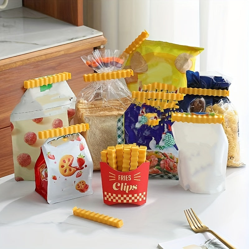 12pcs Food Sealing Clip Moisture-proof Plastic Bag Strip