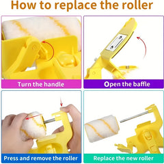 Edge Trimming Roller Brush Latex Paint Inner Corner Wall Paint Brush