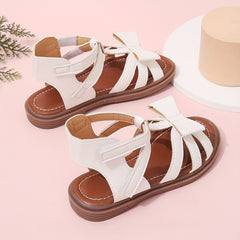 Bowknot Open Toe Sandals for Girls Lightweight Anti Slip Sandals