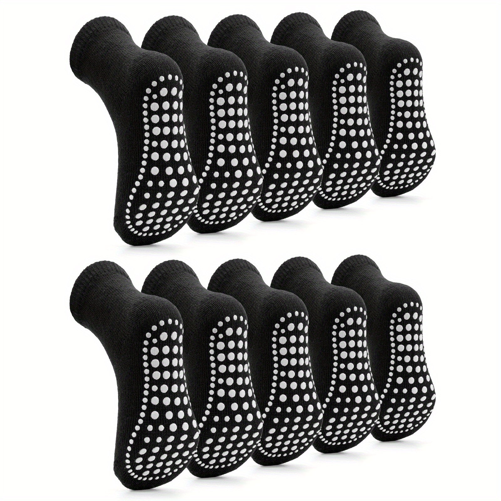 5 Pairs Non Slip Toddler Mid Tube Athletic Indoor Socks