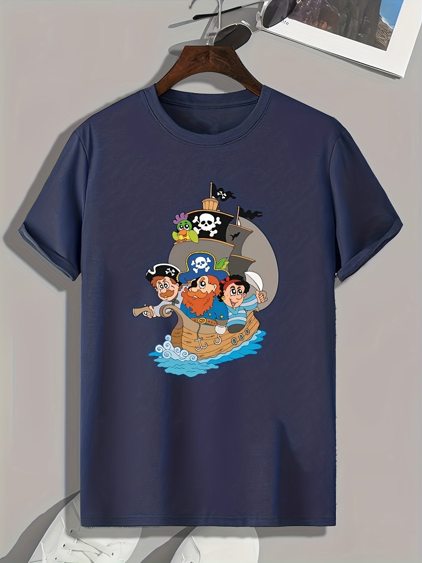 Cartoon Print Men's Graphic T-shirt Casual Comfy Tees For Summer