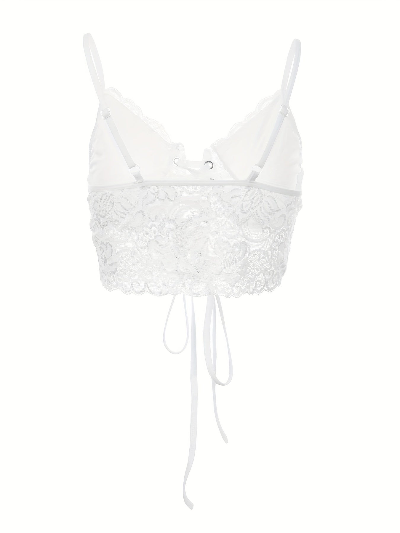 Lace Drawstring Cami Top V Neck Summer Sleeveless Sexy Blouse