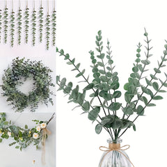 20pcs Eucalyptus Stems Decor Artificial Greenery for Wedding Centerpiece