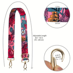 Floral Pattern Shoulder Strap - Wide Bag Strap Replacement