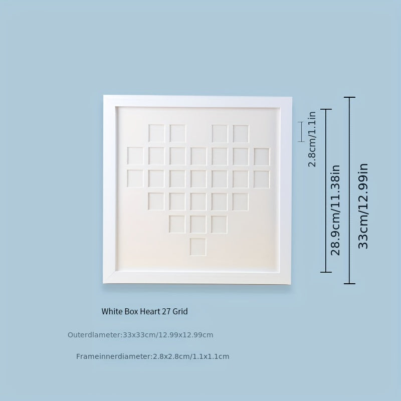 Love Shaped Grid Oil Painting Frame Display Stand DIY Gift