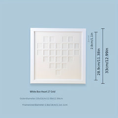 Love Shaped Grid Oil Painting Frame Display Stand DIY Gift