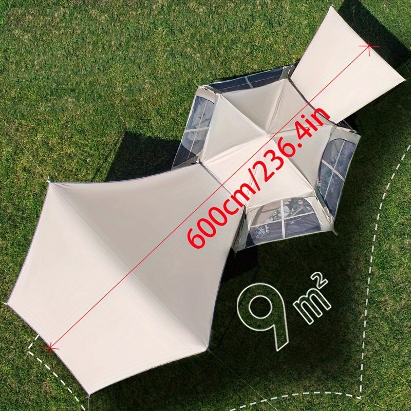 Durable 4-8 Person Camping Tent Waterproof UV Protection Easy Setup