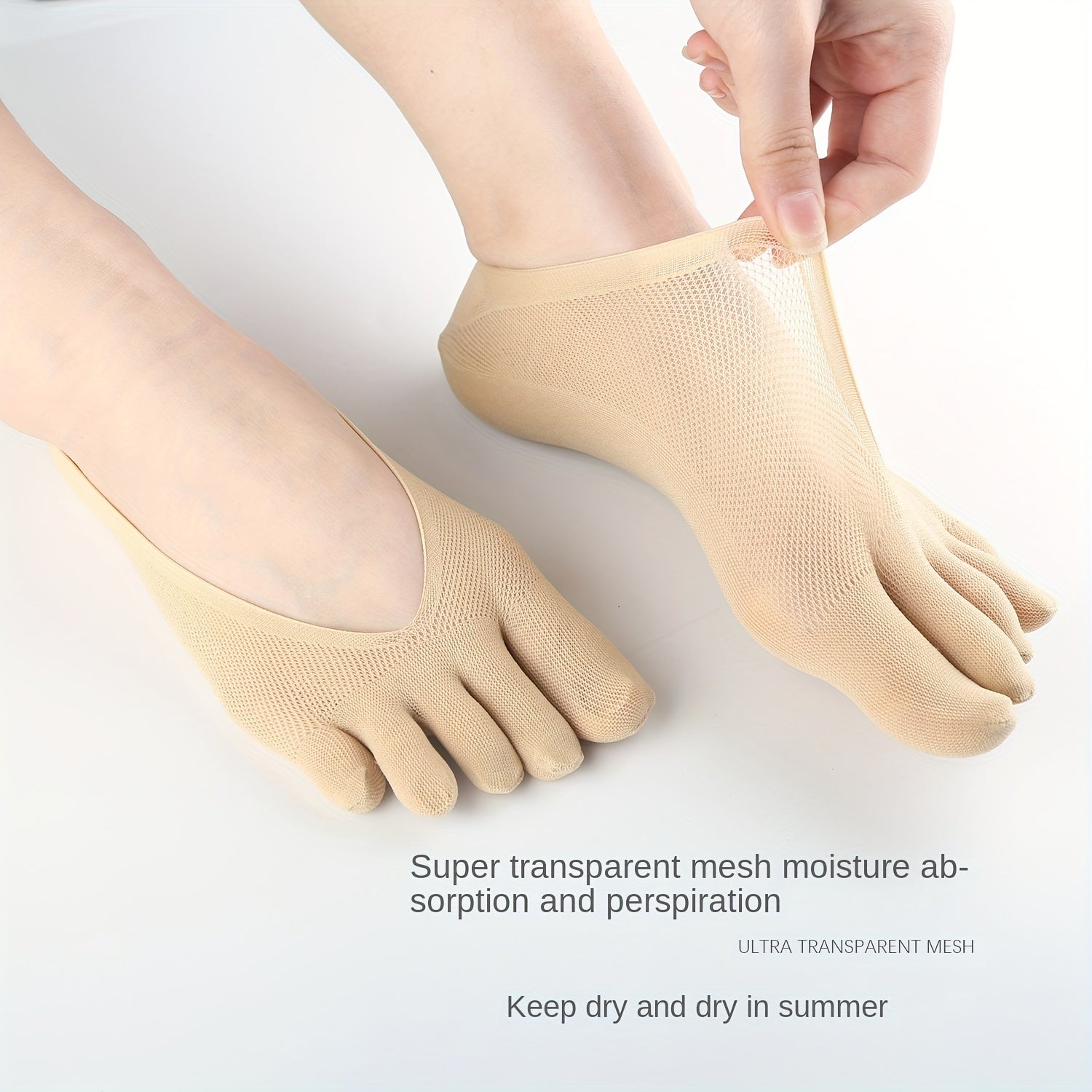 Women's Non Slip Five Finger Socks - Summer Comfort