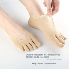 Women's Non Slip Five Finger Socks - Summer Comfort