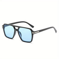 Men's Square Frame Double Beam Sunglasses