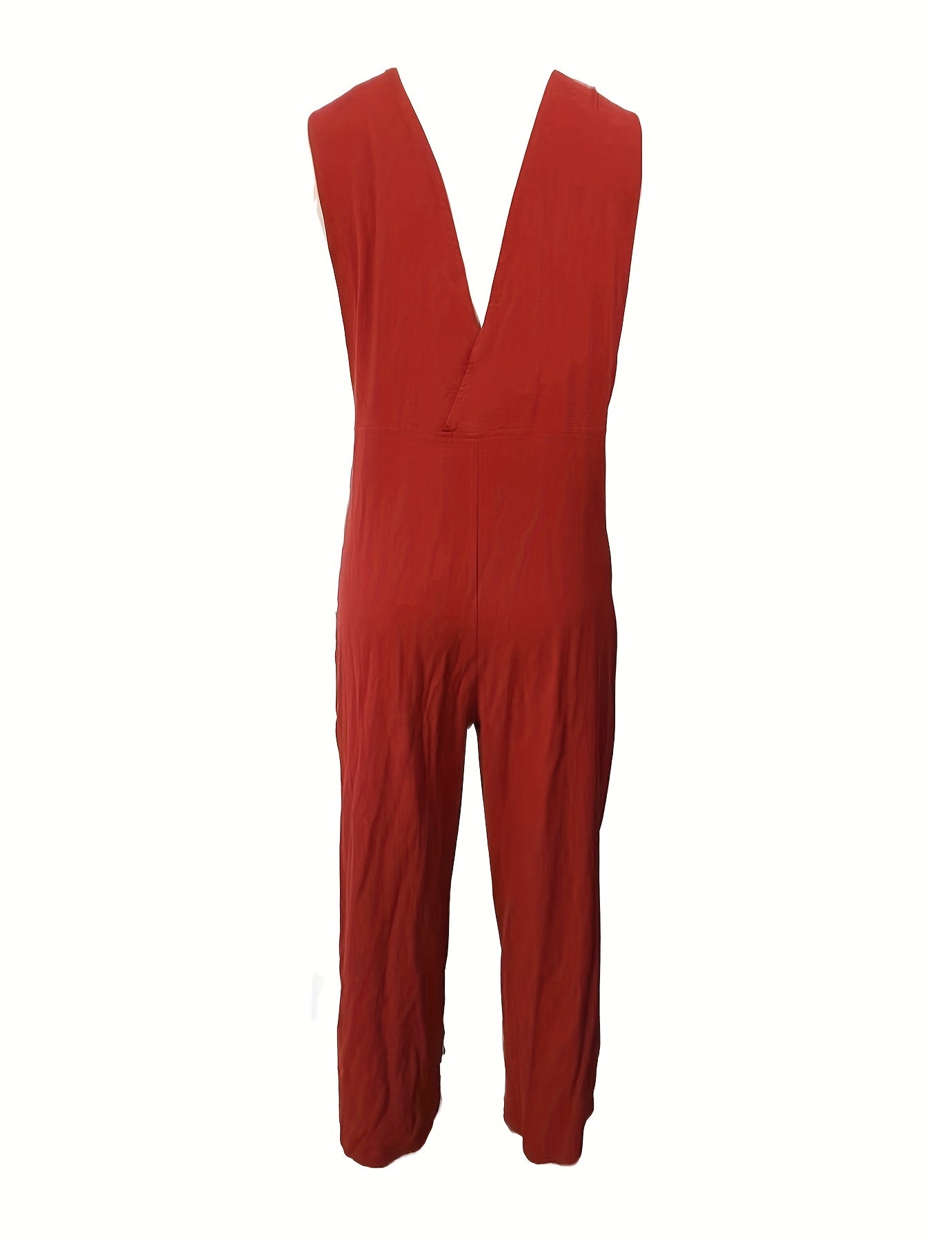 Backless Overall Jumpsuit Solid Wide Leg Jumpsuit