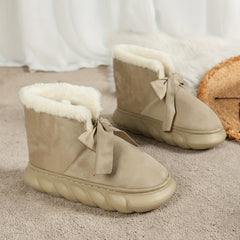 Women's Non-slip Bowknot Snow Boots Comfortable Casual Shoes