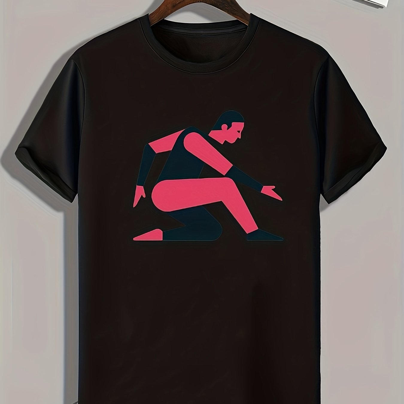 Sportsman Pattern Print Men's Sports T-shirt - Summer Outdoor Clothing