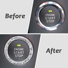 Diamond Rhinestone Ring Car Accessories for Girls