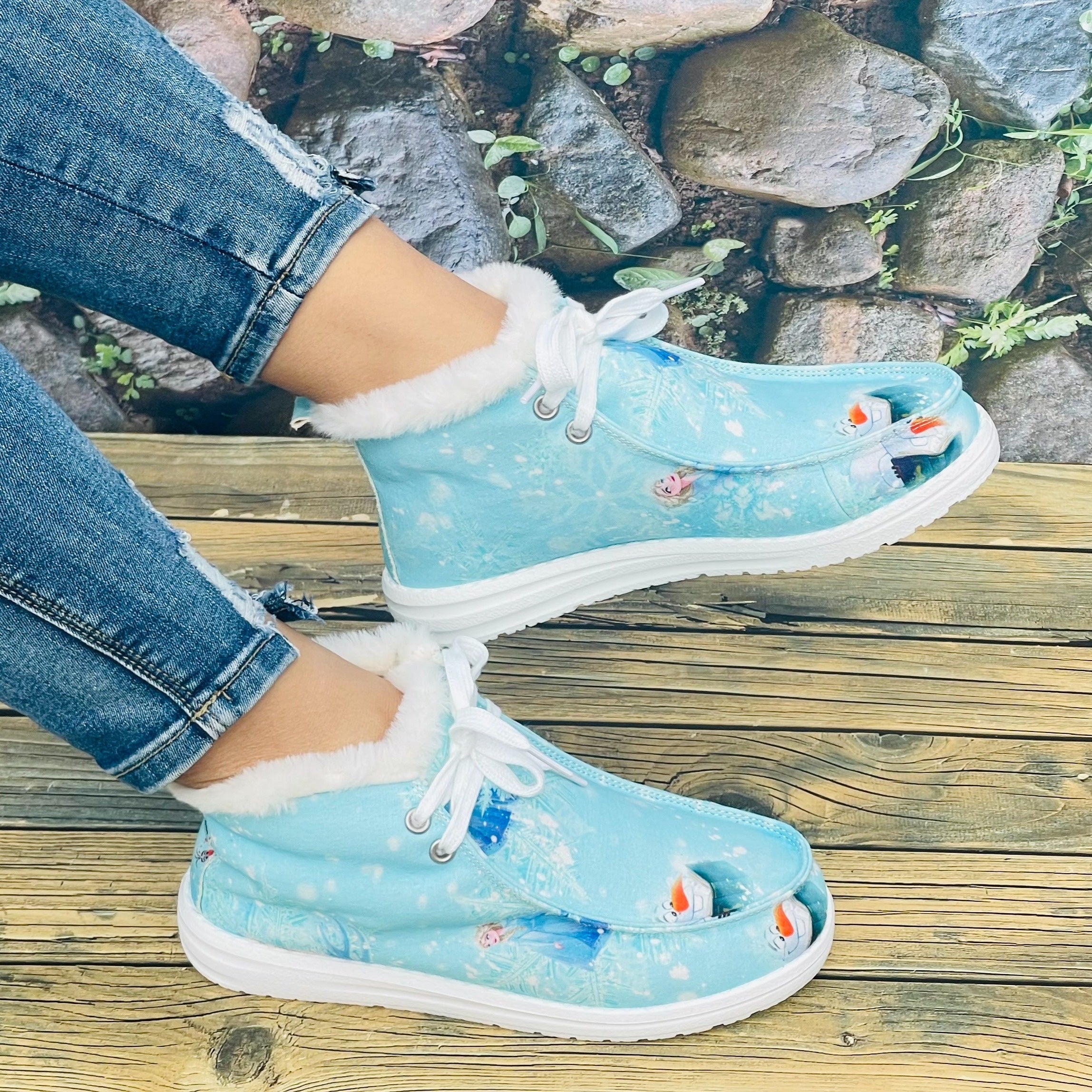 Women's Snowman Cartoon Winter Snow Boots