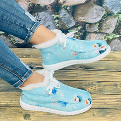 Women's Snowman Cartoon Winter Snow Boots