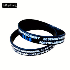 Bible Silicone Bracelet Waterproof Wristband Inspirational Religious Jewelry