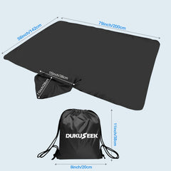 DUKUSEEK Hooded Stadium Blanket Waterproof Windproof Outdoor Fleece Blanket