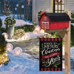 Christmas & New Year Garden Flag - Double Sided Outdoor Decor