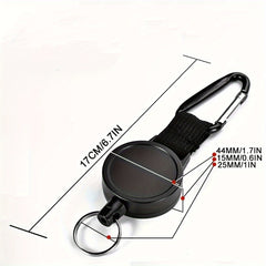 Telescopic Key Chain Carabiner Retractable Anti-lost Keychain for Outdoor