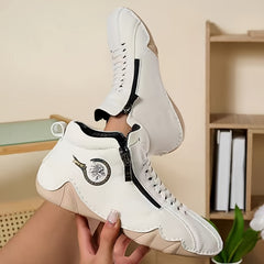 Women's Vintage Side Zip Ankle Boots British Style
