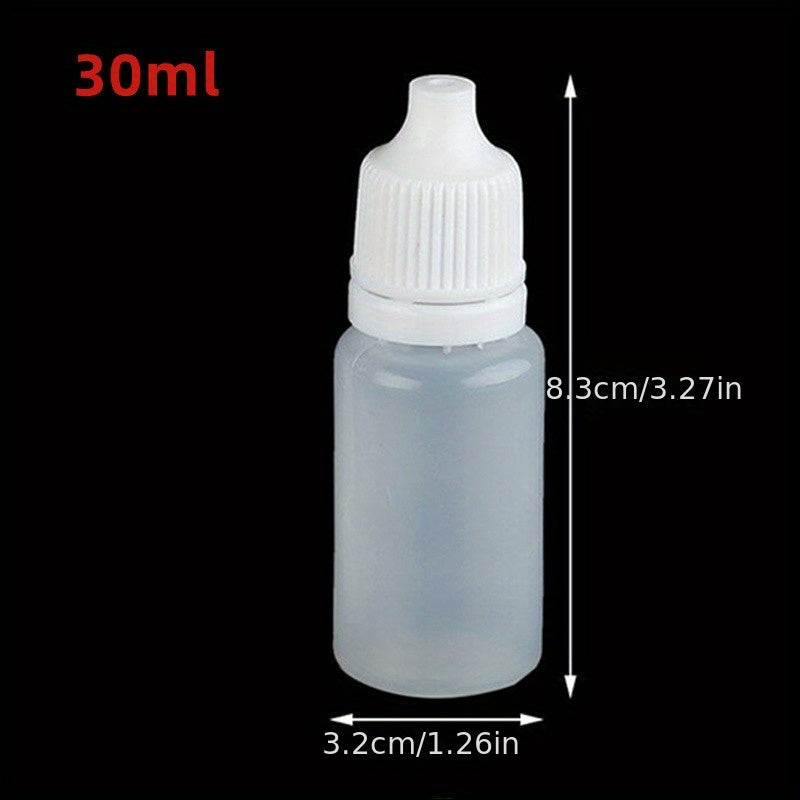 10pcs Empty Plastic Liquid Dropper Bottles 10-100ml Refillable Travel Paint
